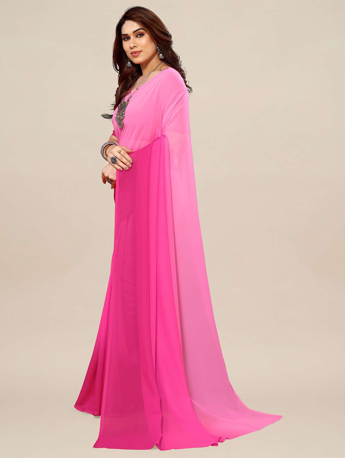 women ombre printed saree with blouse - 22049302 -  Standard Image - 2