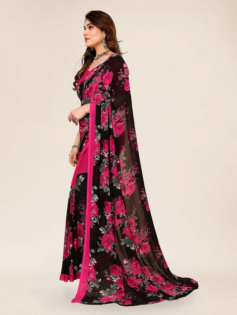 women printed casual wear saree with blouse - 22049315 -  Standard Image - 2