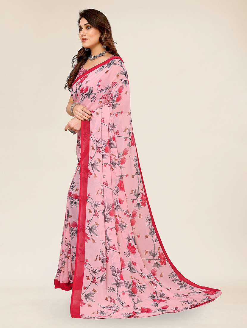 women printed casual wear saree with blouse - 22049350 -  Standard Image - 2