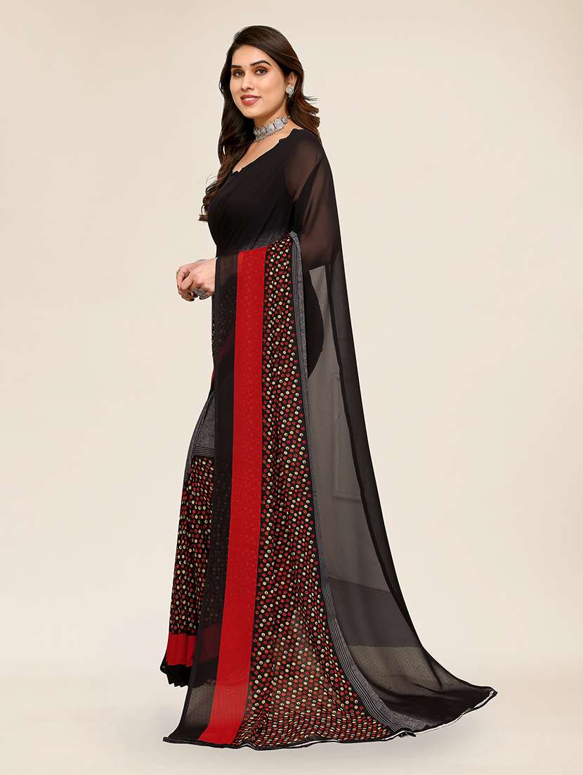 women printed casual wear saree with blouse - 22049351 -  Standard Image - 2