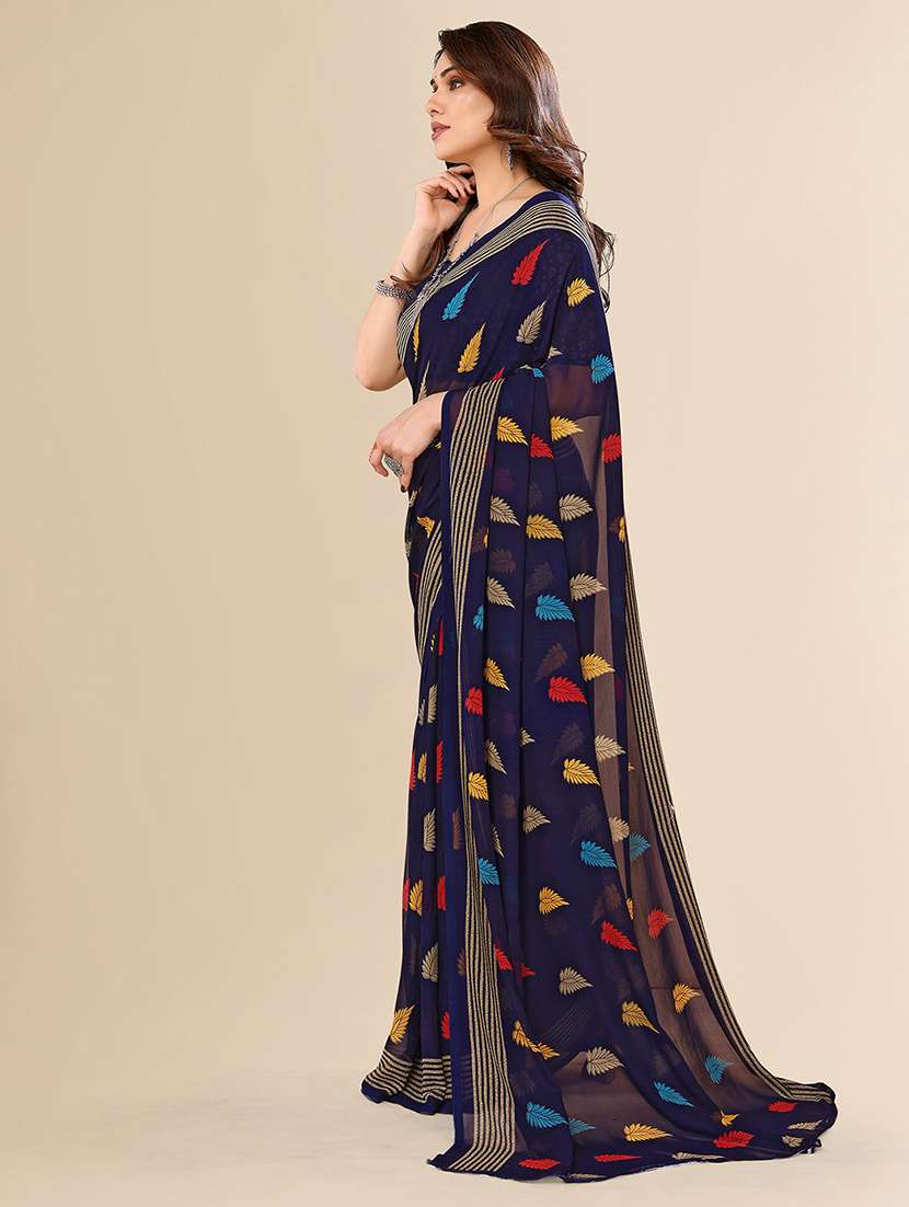 women printed casual wear saree with blouse - 22049407 -  Standard Image - 2