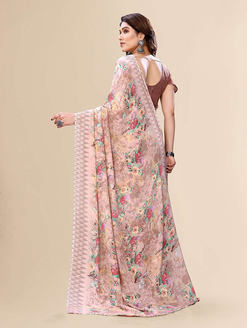 women printed casual wear saree with blouse - 22049410 -  Standard Image - 2