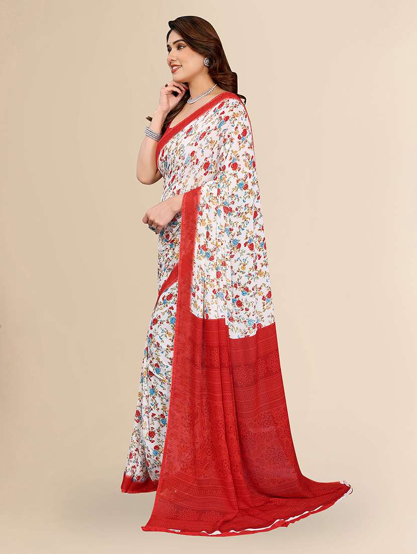 women printed casual wear saree with blouse - 22049443 -  Standard Image - 2