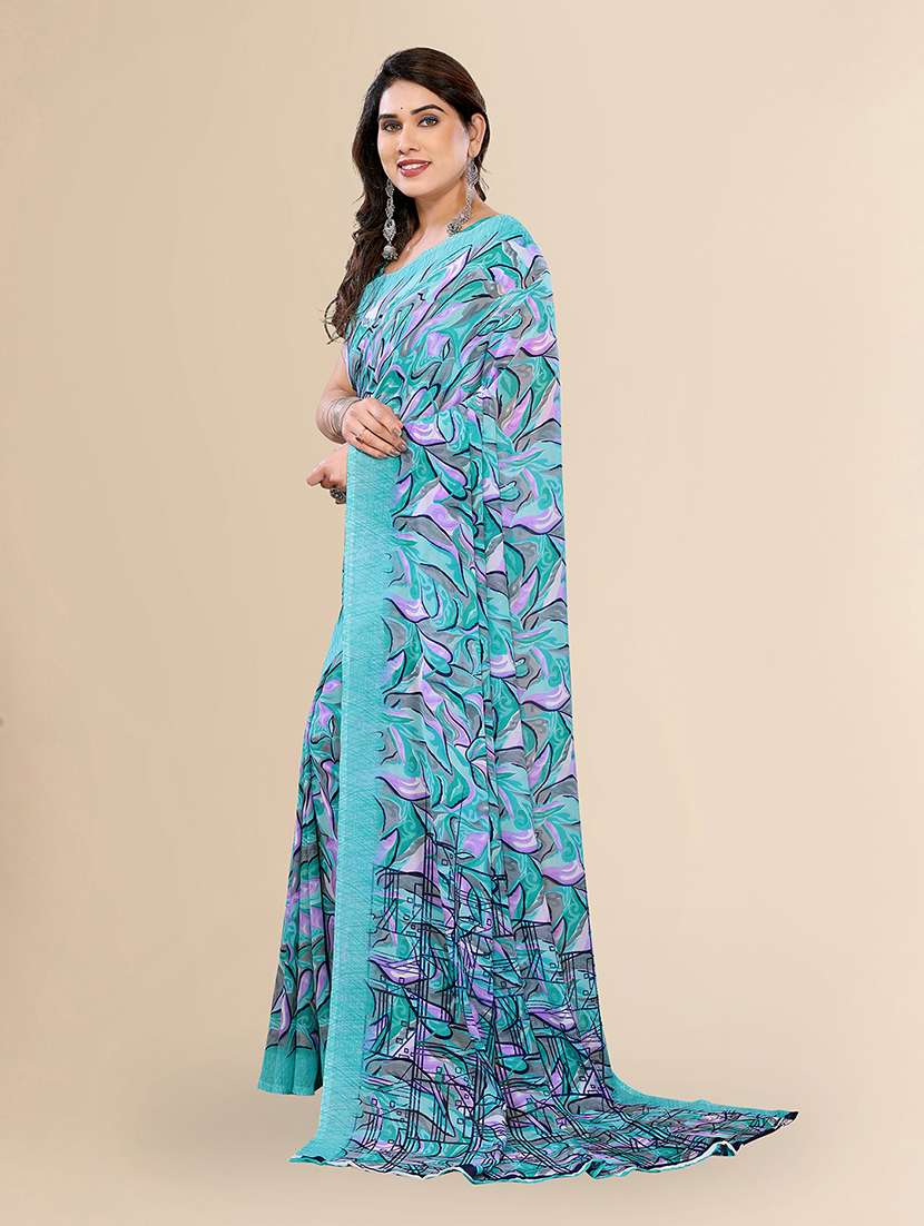 women printed casual wear saree with blouse - 22049466 -  Standard Image - 2