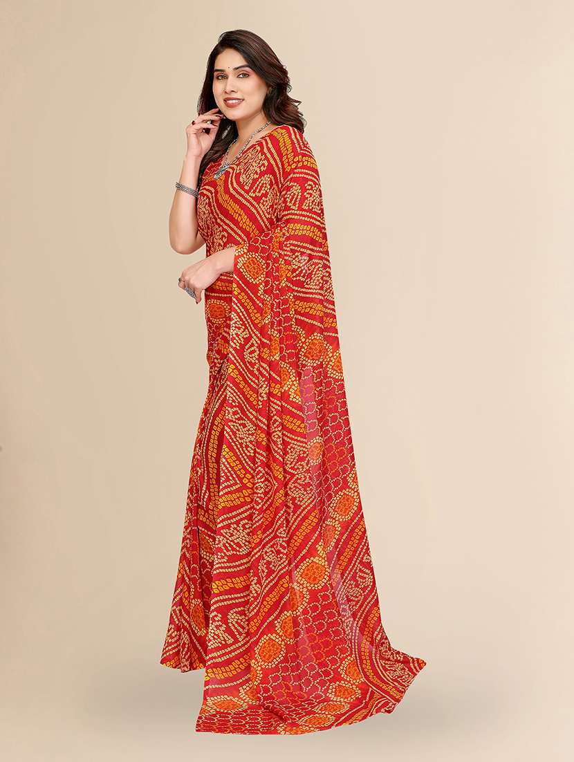 women printed casual wear saree with blouse - 22049530 -  Standard Image - 2