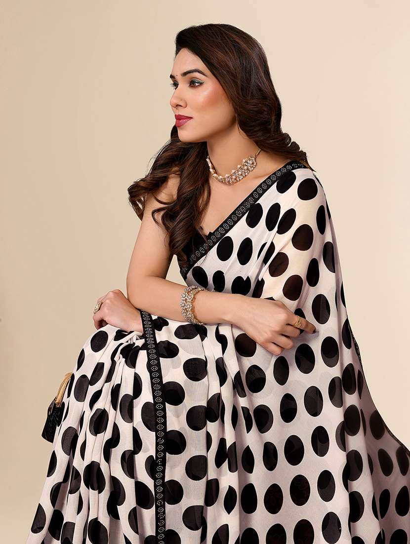 women printed casual wear saree with blouse - 22049563 -  Standard Image - 2