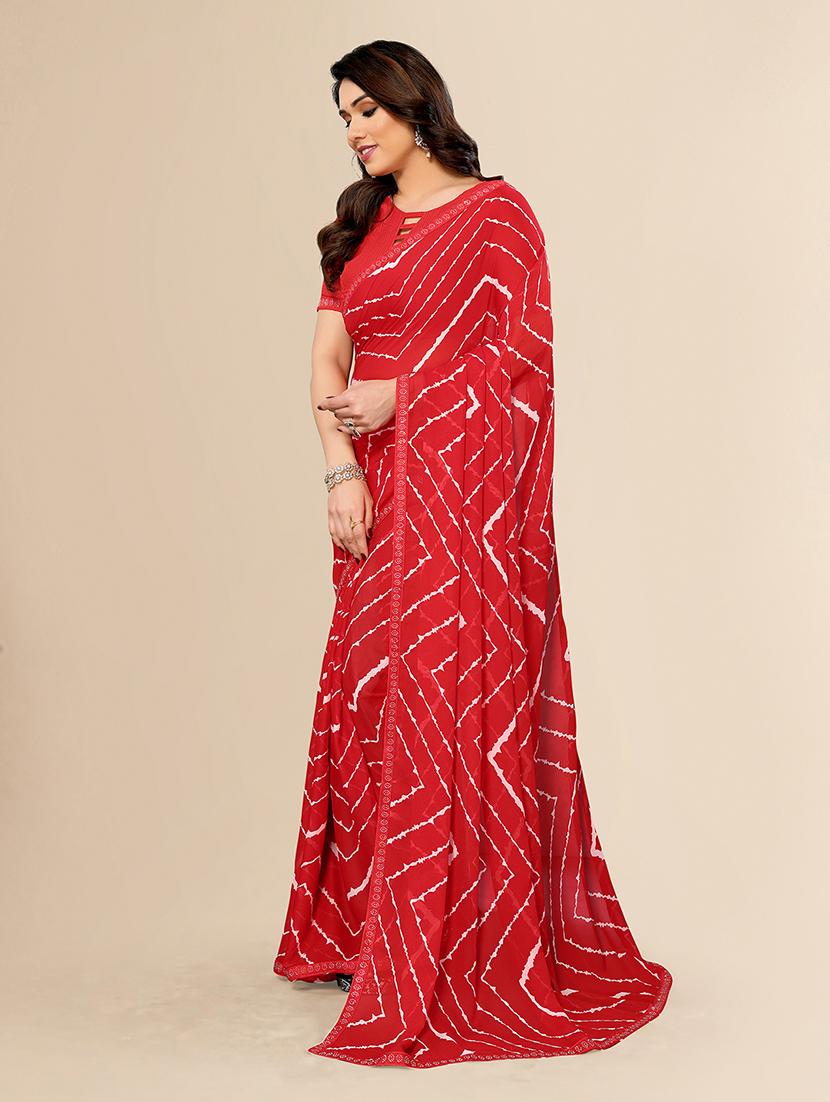 women printed casual wear saree with blouse - 22049573 - Standard Image - 2