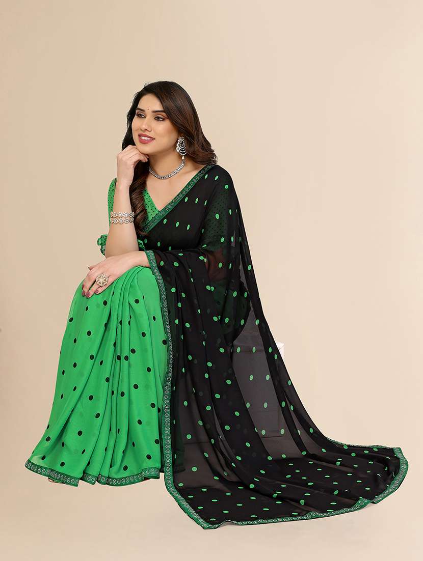 women printed casual wear saree with blouse - 22049582 - Standard Image - 2
