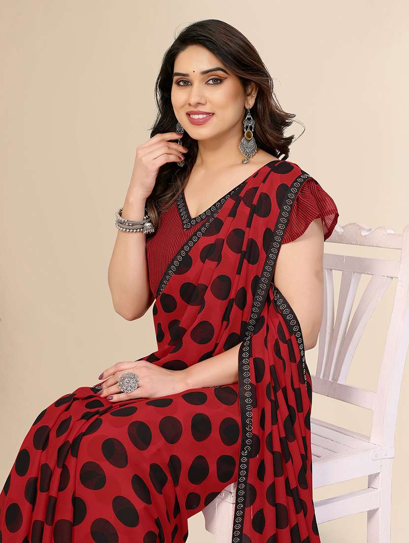 women printed casual wear saree with blouse - 22049586 -  Standard Image - 2