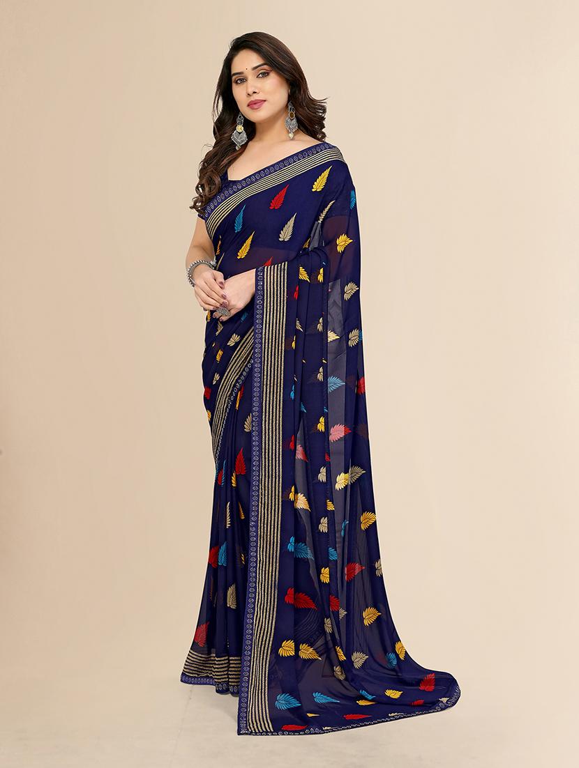 women printed casual wear saree with blouse - 22049601 - Standard Image - 2