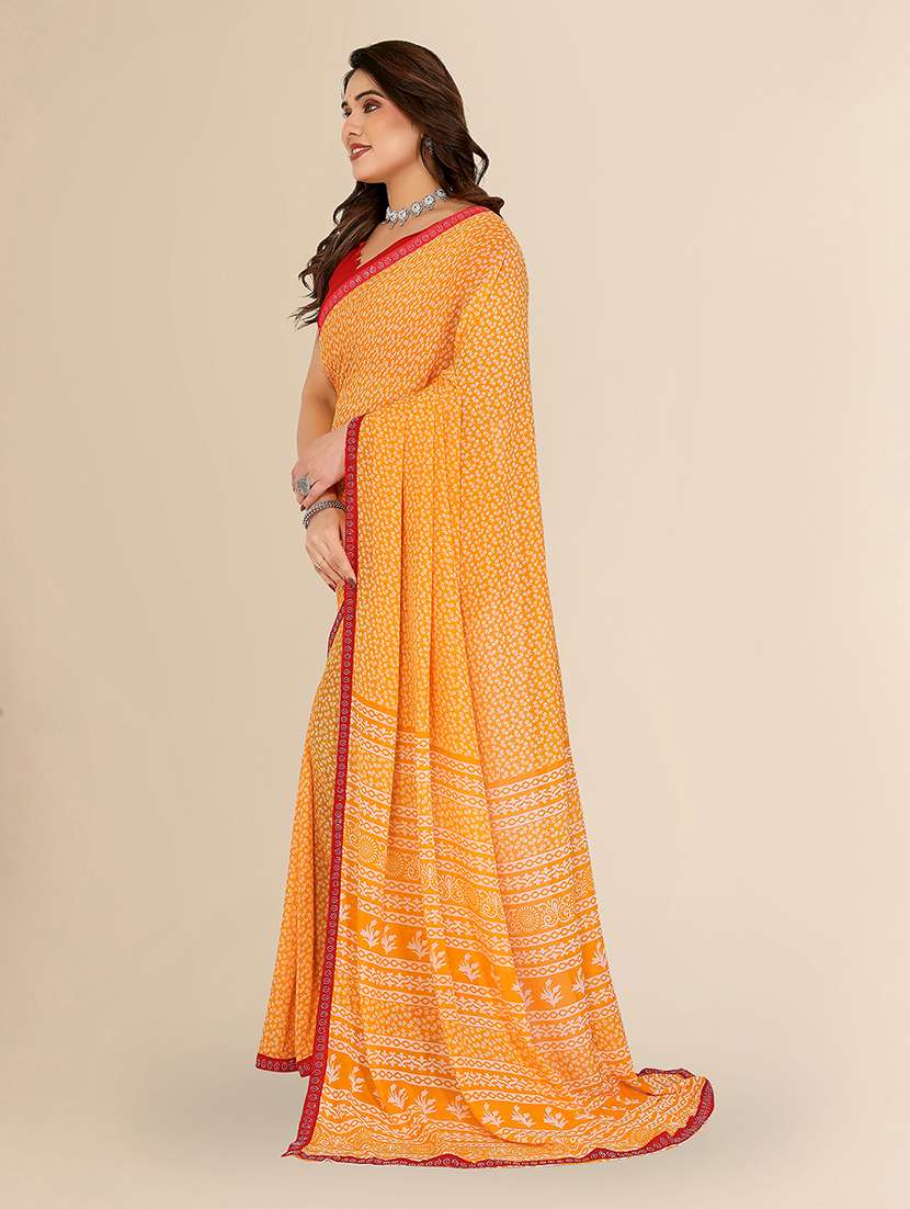 women printed casual wear saree with blouse - 22049603 - Standard Image - 2
