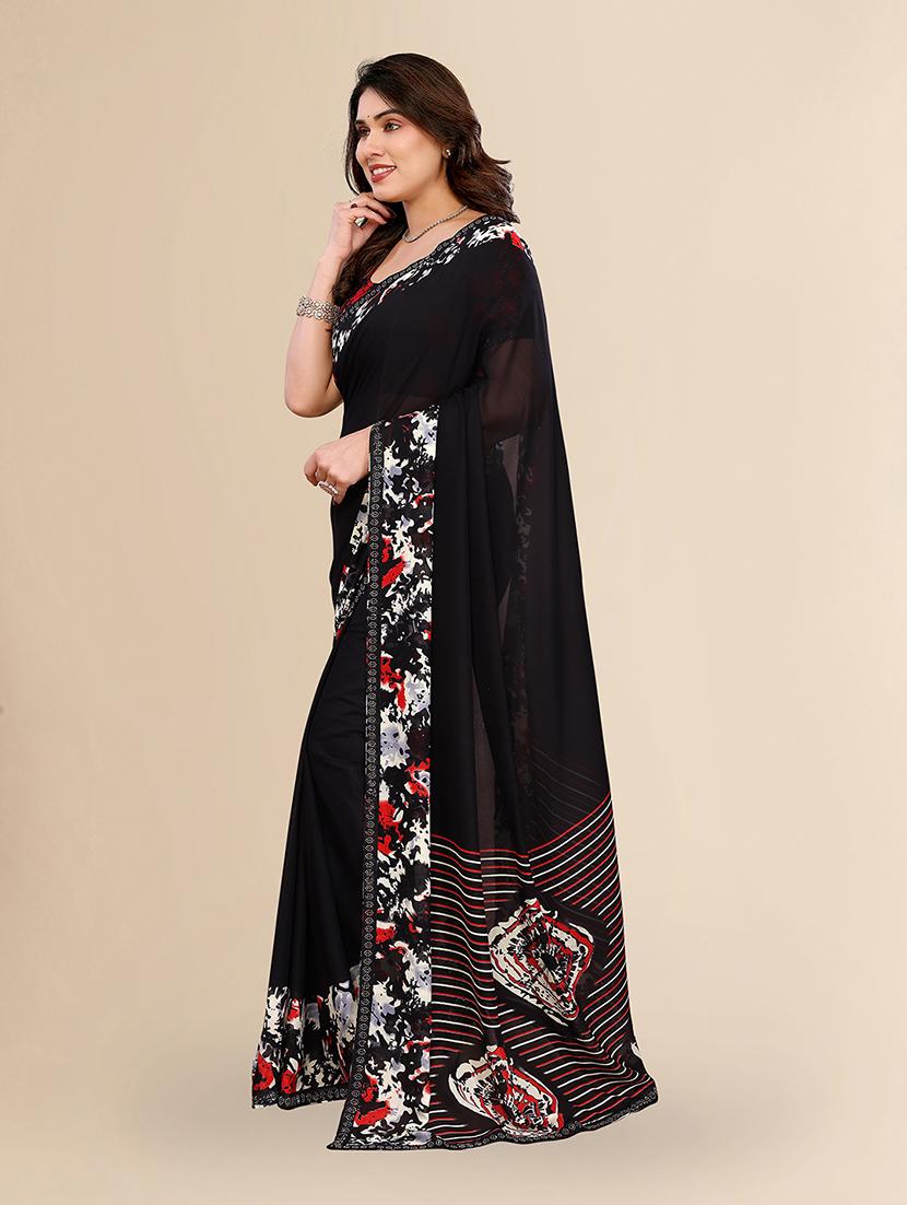 women printed casual wear saree with blouse - 22049626 - Standard Image - 2