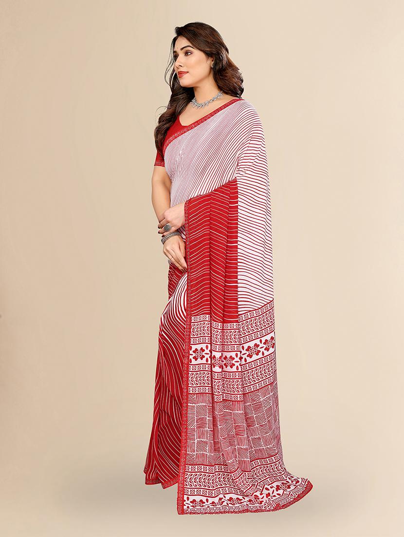 women printed casual wear saree with blouse - 22049639 - Standard Image - 2
