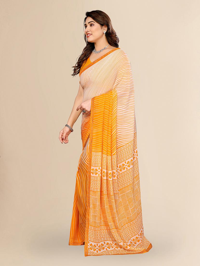 women printed casual wear saree with blouse - 22049640 - Standard Image - 2