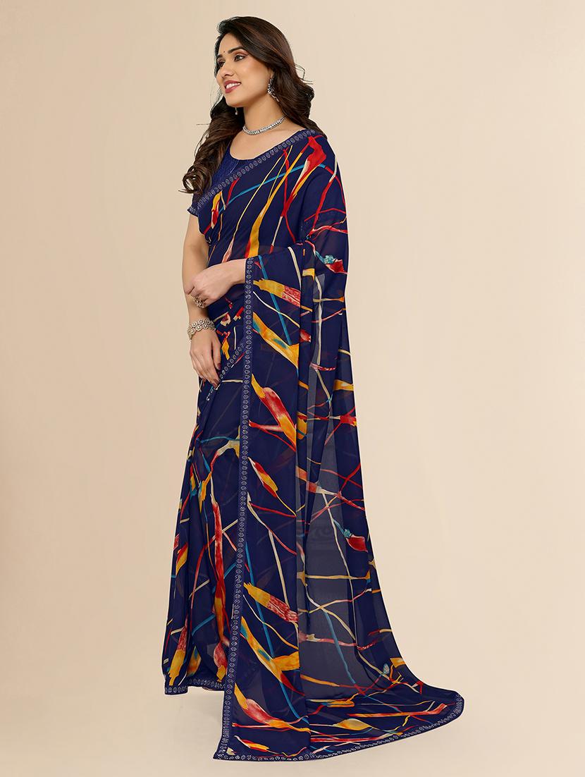 women printed casual wear saree with blouse - 22050015 - Standard Image - 2