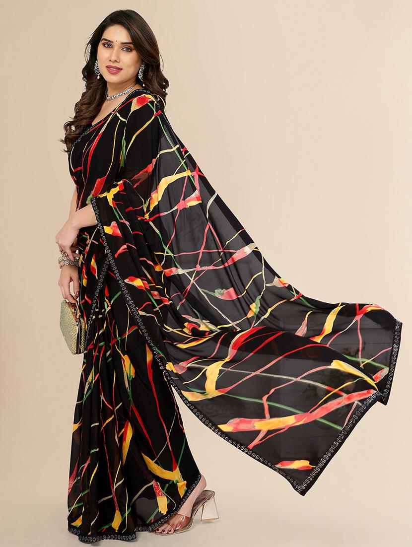 women printed casual wear saree with blouse - 22050017 - Standard Image - 2