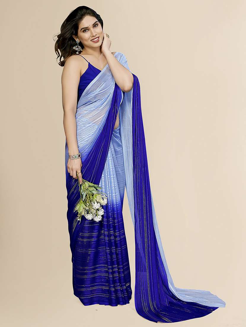 women ombre printed saree with blouse - 22050051 -  Standard Image - 2
