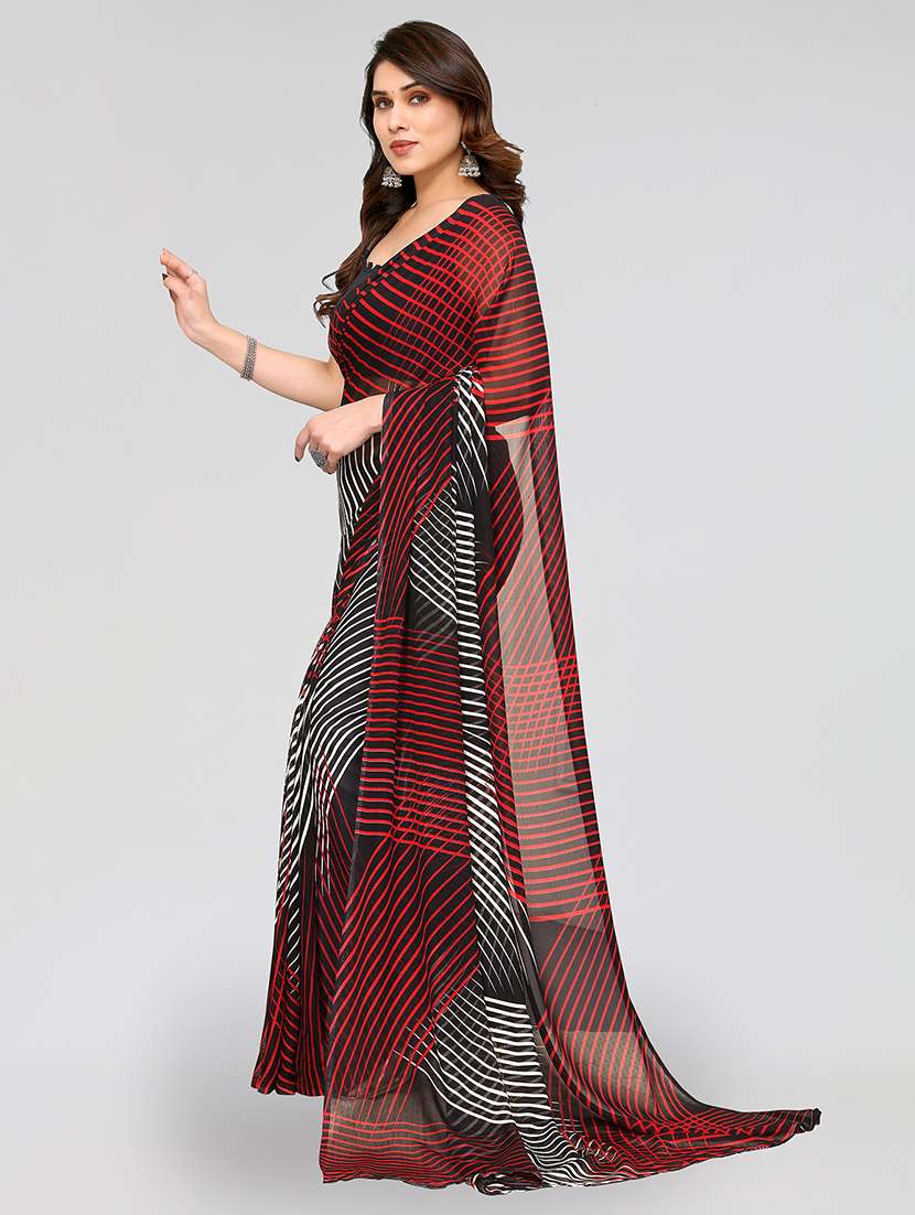 women printed casual wear saree with blouse - 22050116 -  Standard Image - 2