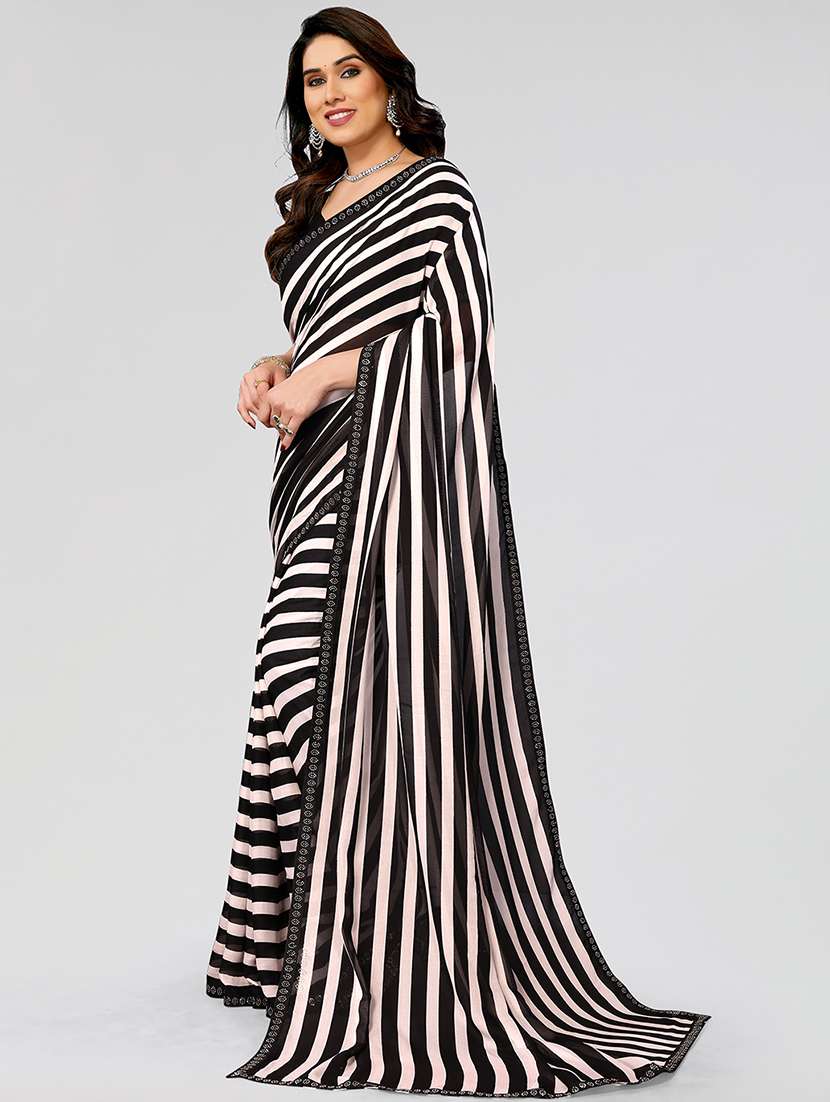 women printed casual wear saree with blouse - 22050141 -  Standard Image - 2