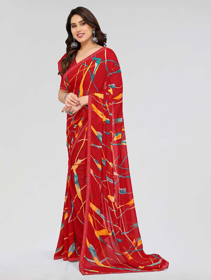 women printed casual wear saree with blouse - 22050144 - Standard Image - 2
