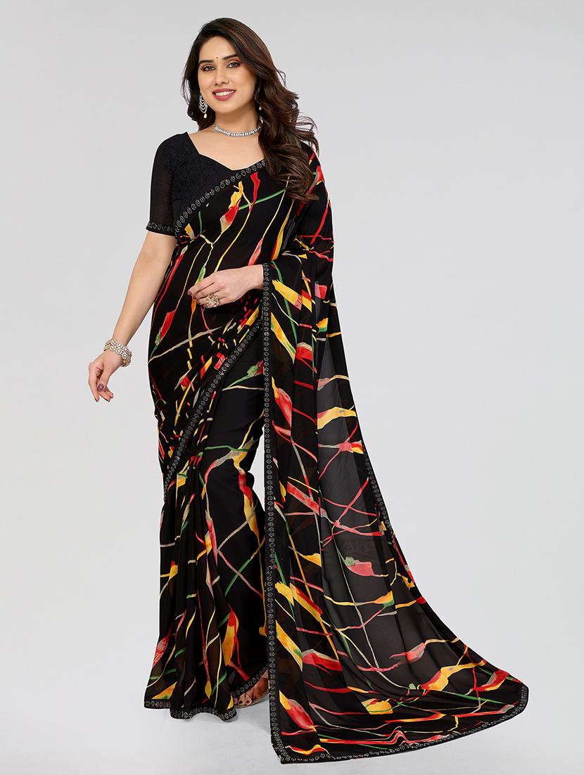 women printed casual wear saree with blouse - 22050145 - Zoom Image - 0