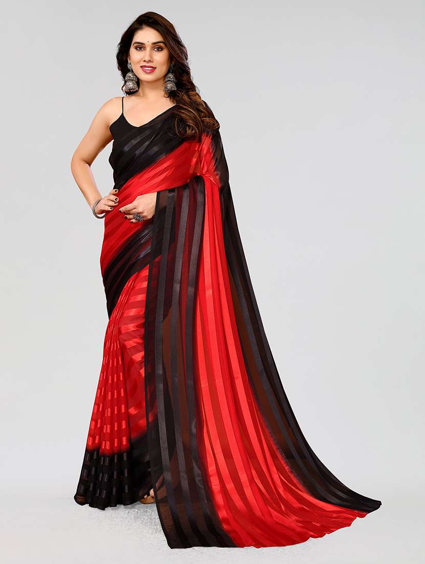 women ombre printed saree with blouse