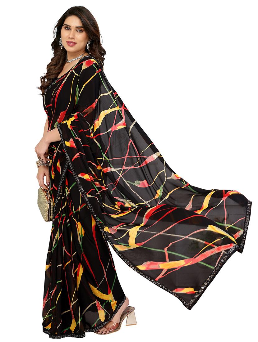 women printed casual wear saree with blouse - 22050222 - Standard Image - 2