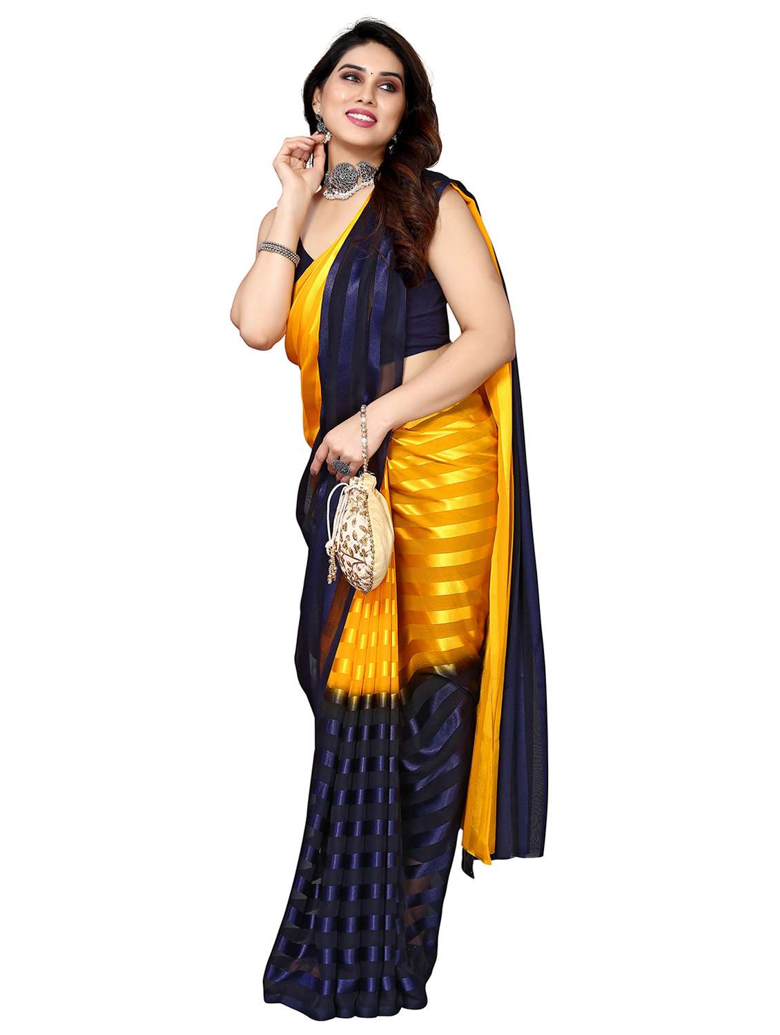 women ombre printed saree with blouse - 22050234 -  Standard Image - 2