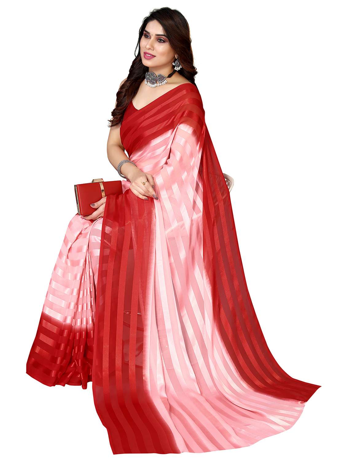 women ombre printed saree with blouse - 22050237 -  Standard Image - 2