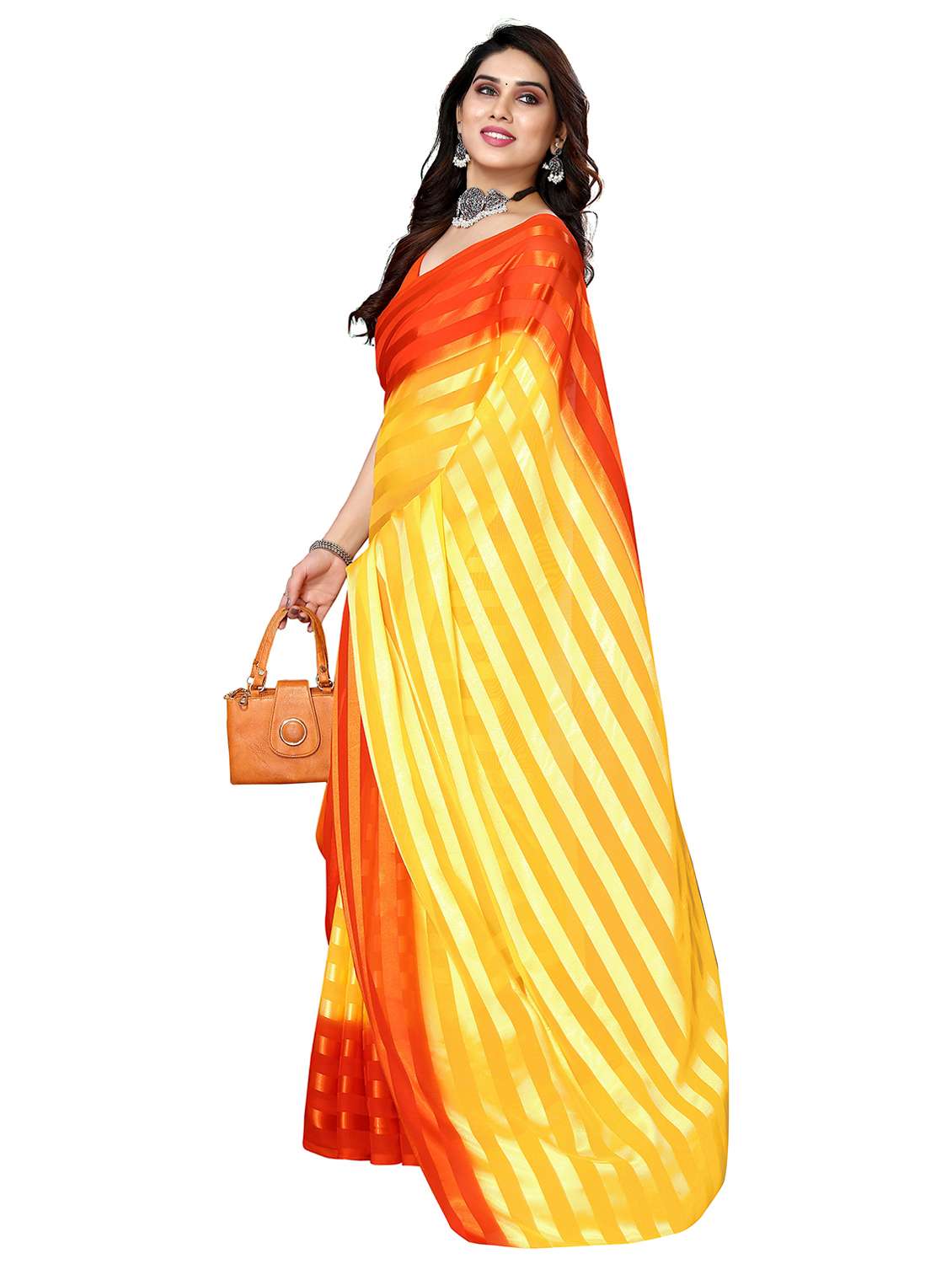 women ombre printed saree with blouse - 22050238 -  Standard Image - 2