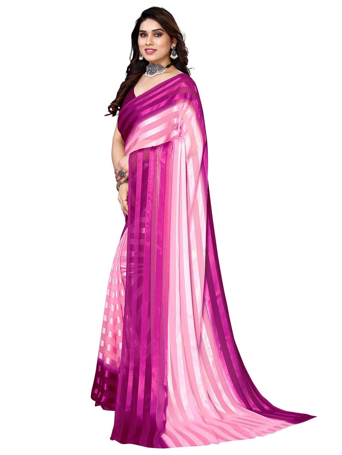 women ombre printed saree with blouse - 22050239 -  Standard Image - 2