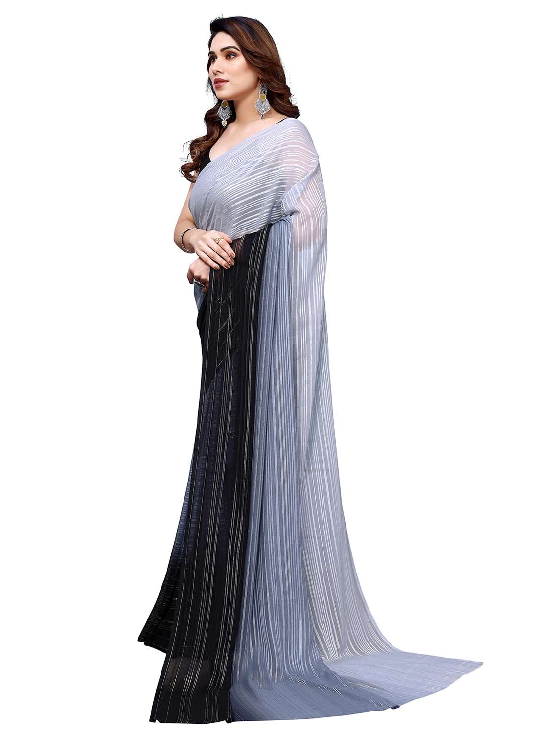 women ombre printed saree with blouse - 22050246 -  Standard Image - 2