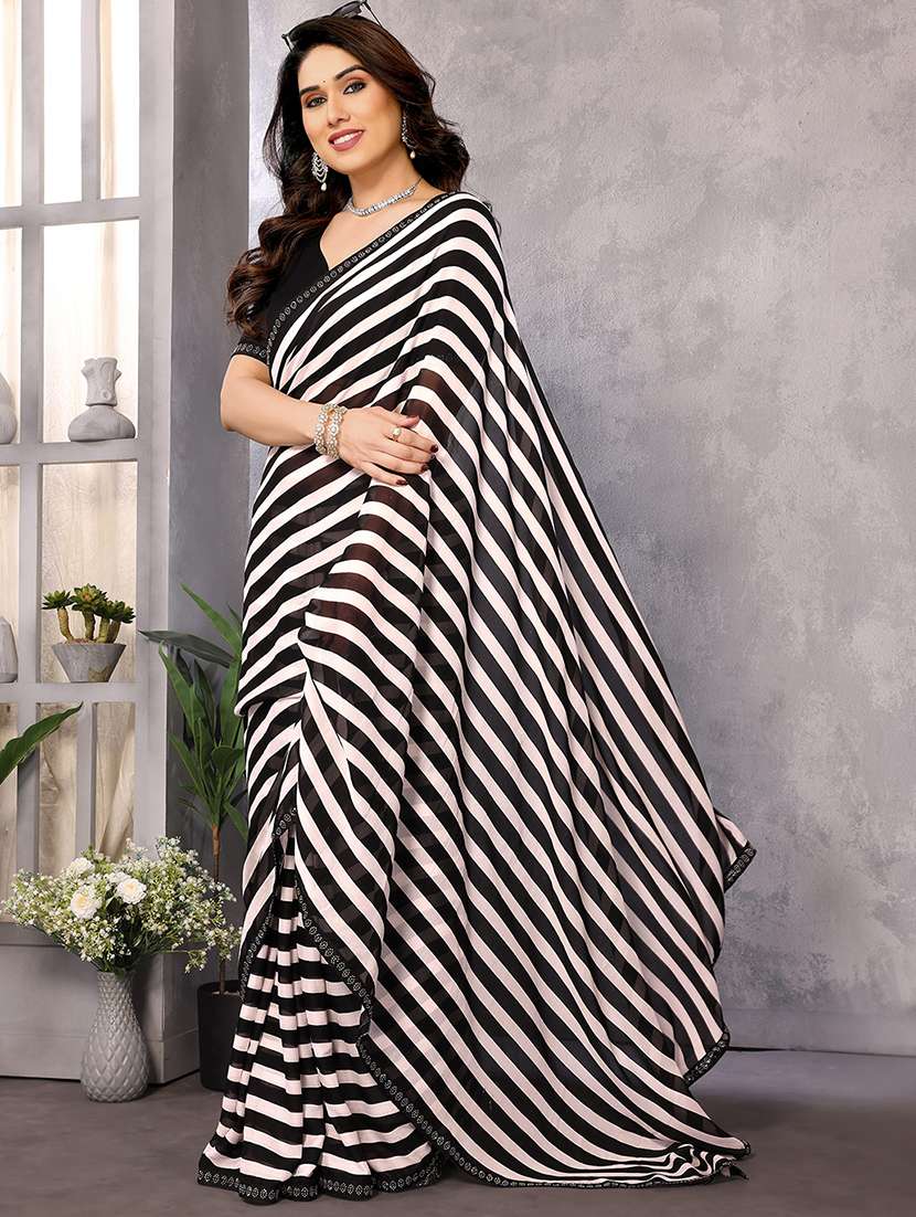 women printed casual wear saree with blouse - 22050287 -  Standard Image - 2