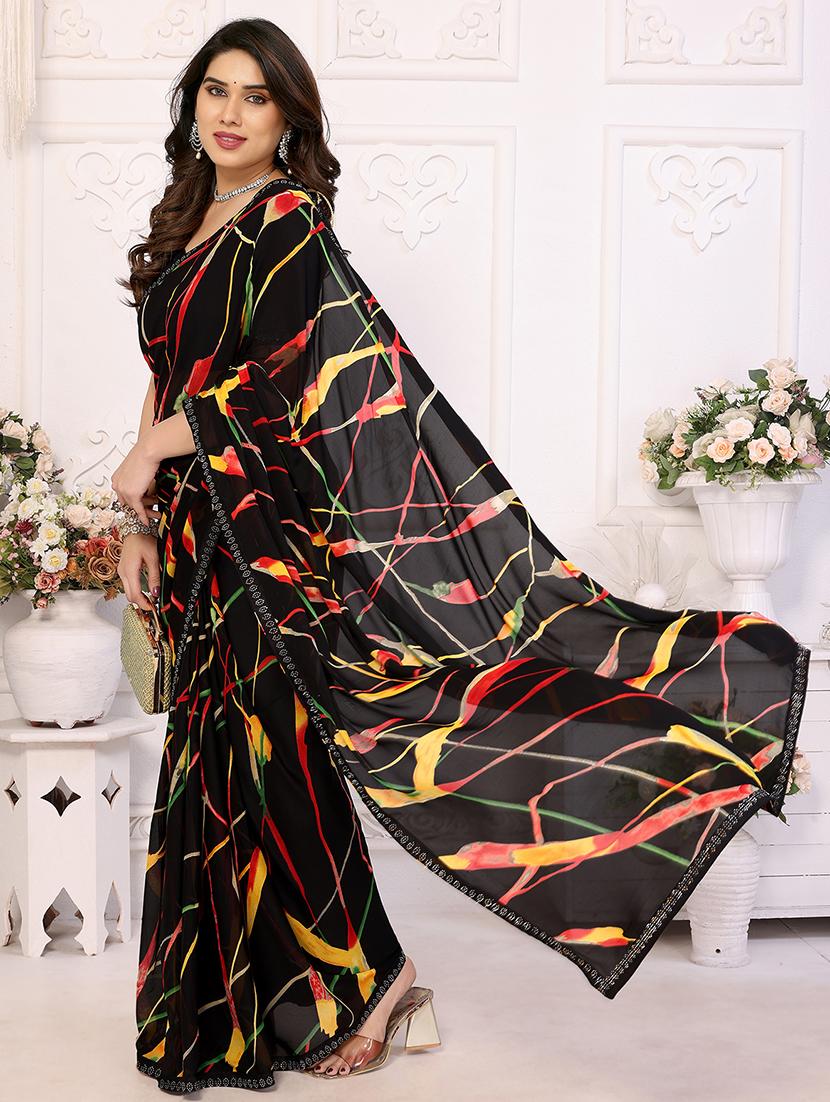 women printed casual wear saree with blouse - 22050291 - Standard Image - 2