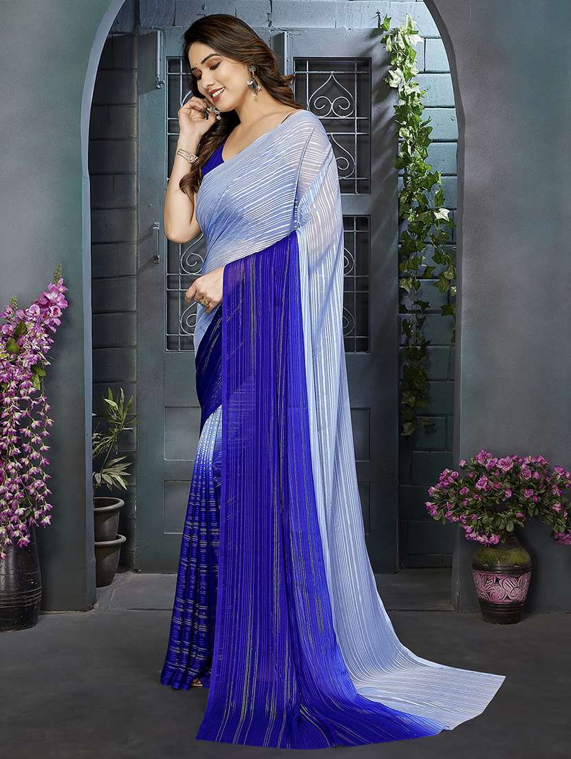 women ombre printed saree with blouse - 22050328 -  Standard Image - 2