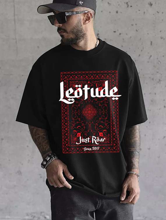 men printed short sleeve loose fit t-shirt