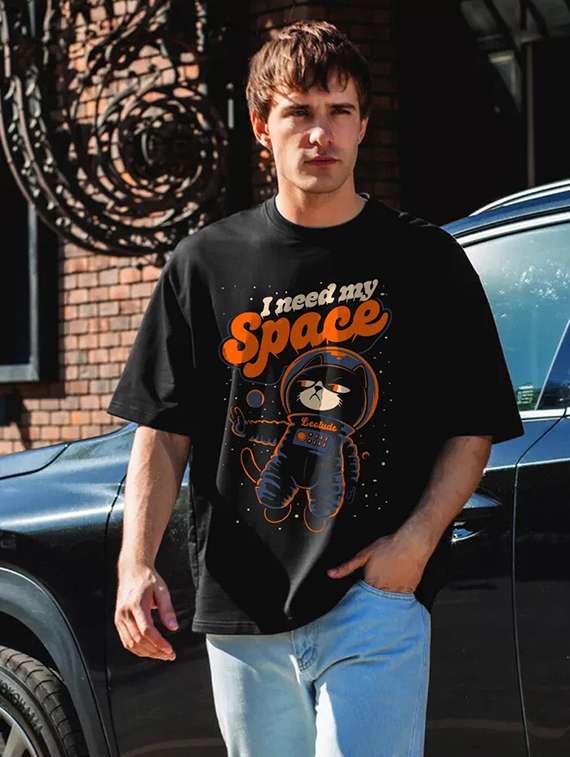 men printed short sleeve oversized t-shirt