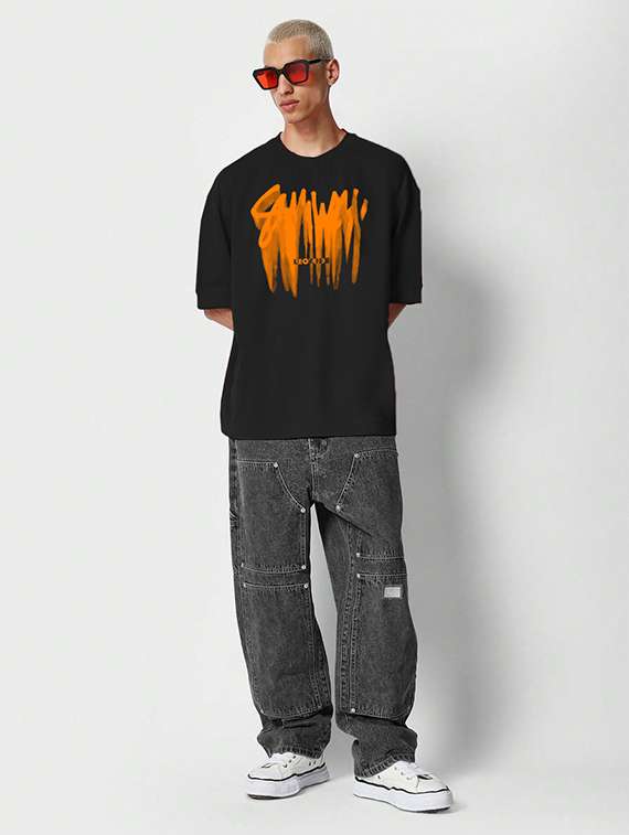 men printed short sleeve oversized t-shirt - 22051924 -  Standard Image - 2