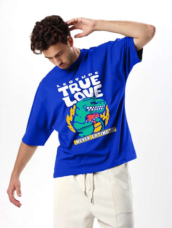 men printed short sleeve oversized t-shirt