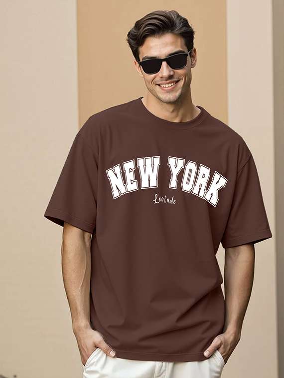 men printed short sleeve oversized t-shirt - 22051937 -  Standard Image - 2