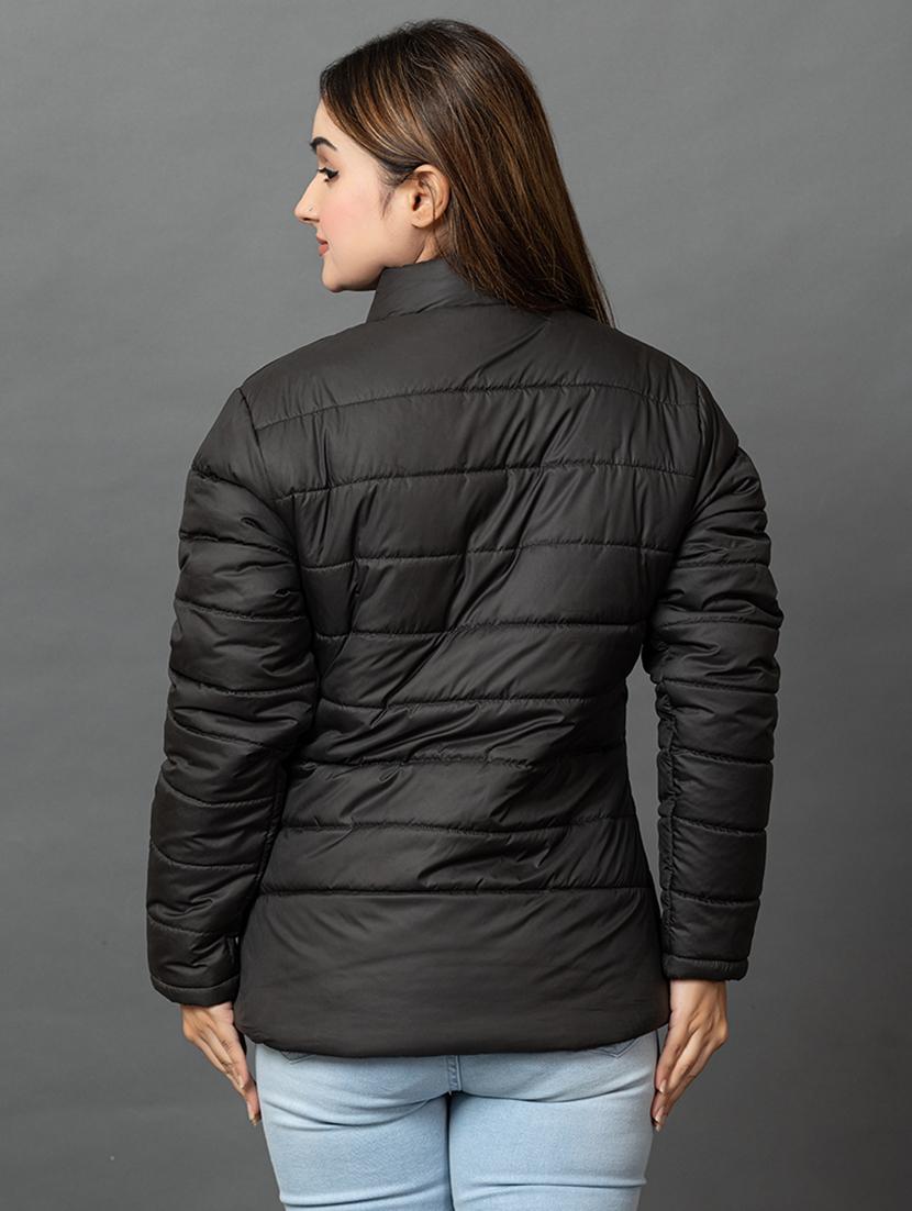women solid long sleeve hooded parka jacket - 22051957 - Standard Image - 2