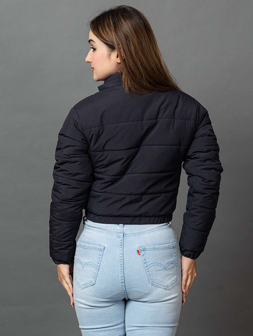 women solid long sleeve hooded parka jacket - 22051961 - Standard Image - 2