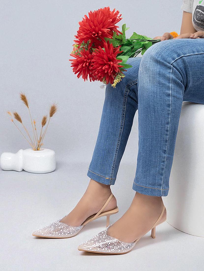 beige synthetic mules - 22051984 - Zoom Image - 0