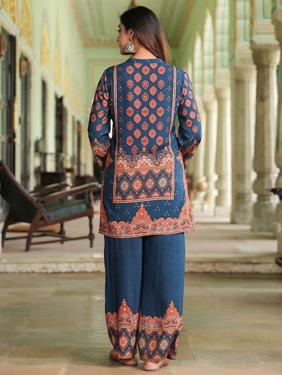 women long sleeve regular fit ethnic co-ord set - 22052030 - Standard Image - 2