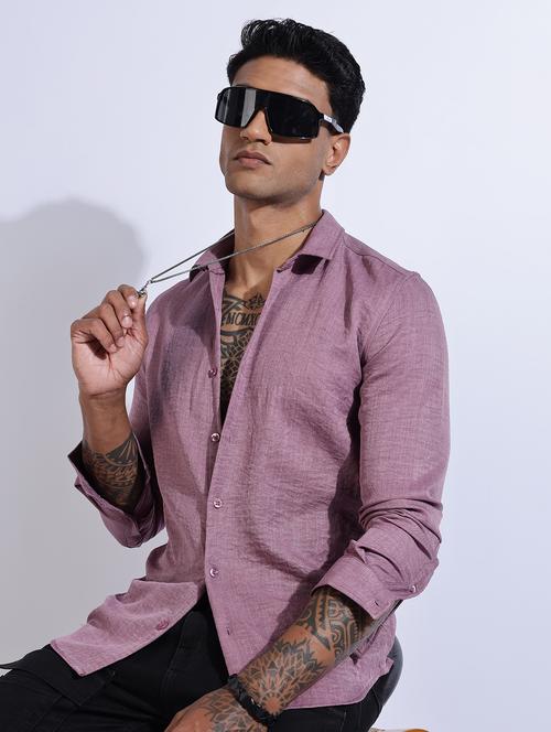 men solid collared long sleeve regular fit shirt - 22052189 - Standard Image - 0