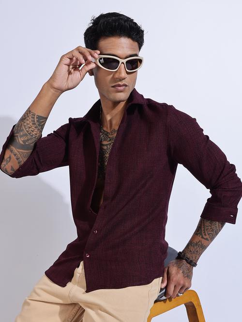 men solid collared long sleeve regular fit shirt - 22052198 - Standard Image - 0
