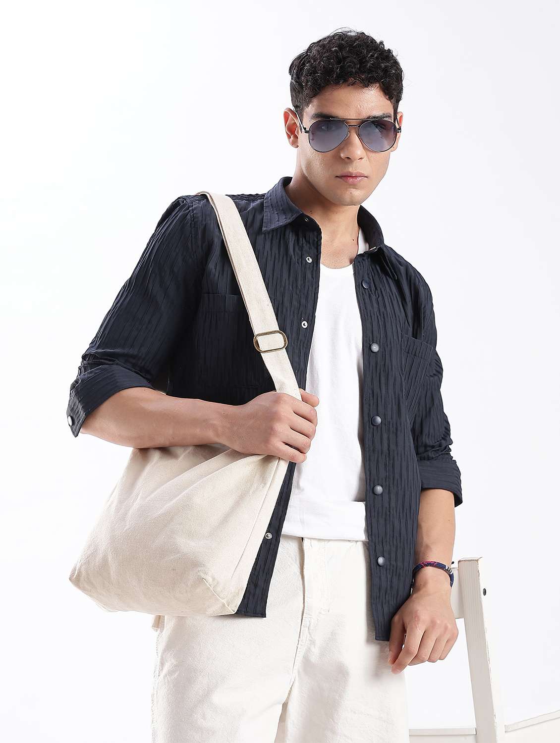 men solid collared long sleeve regular fit shirt - 22052267 -  Zoom Image - 0