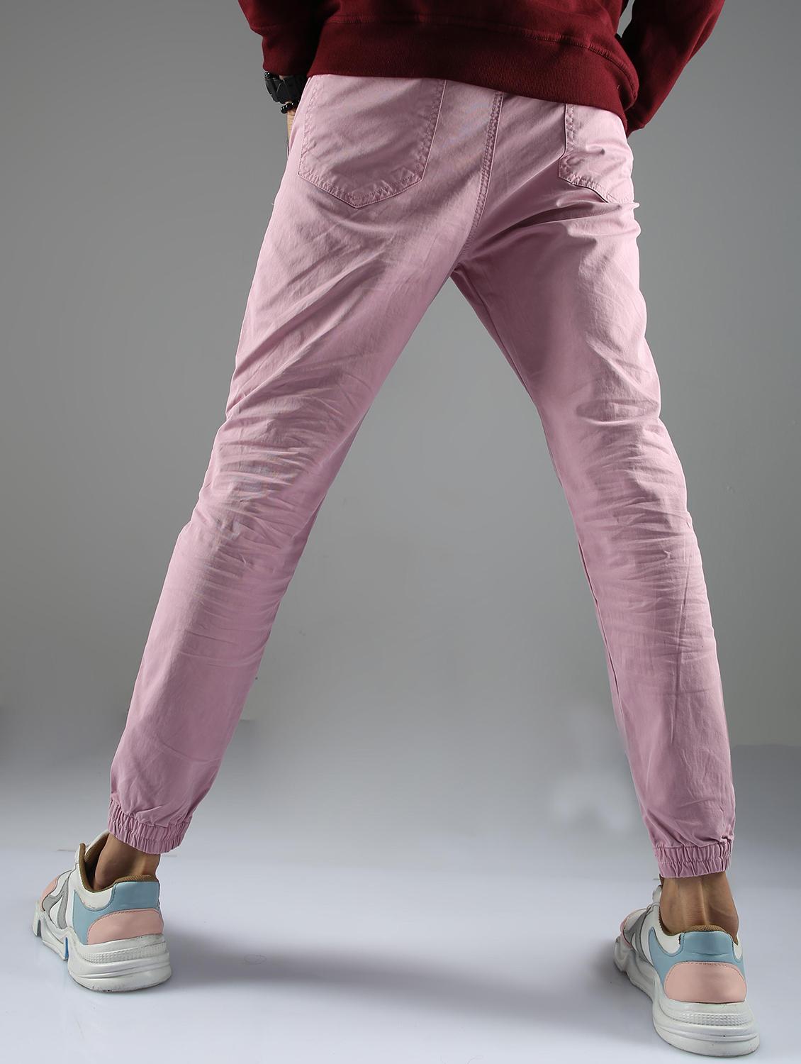 men solid mid rise regular fit jogger - 22052359 - Standard Image - 2