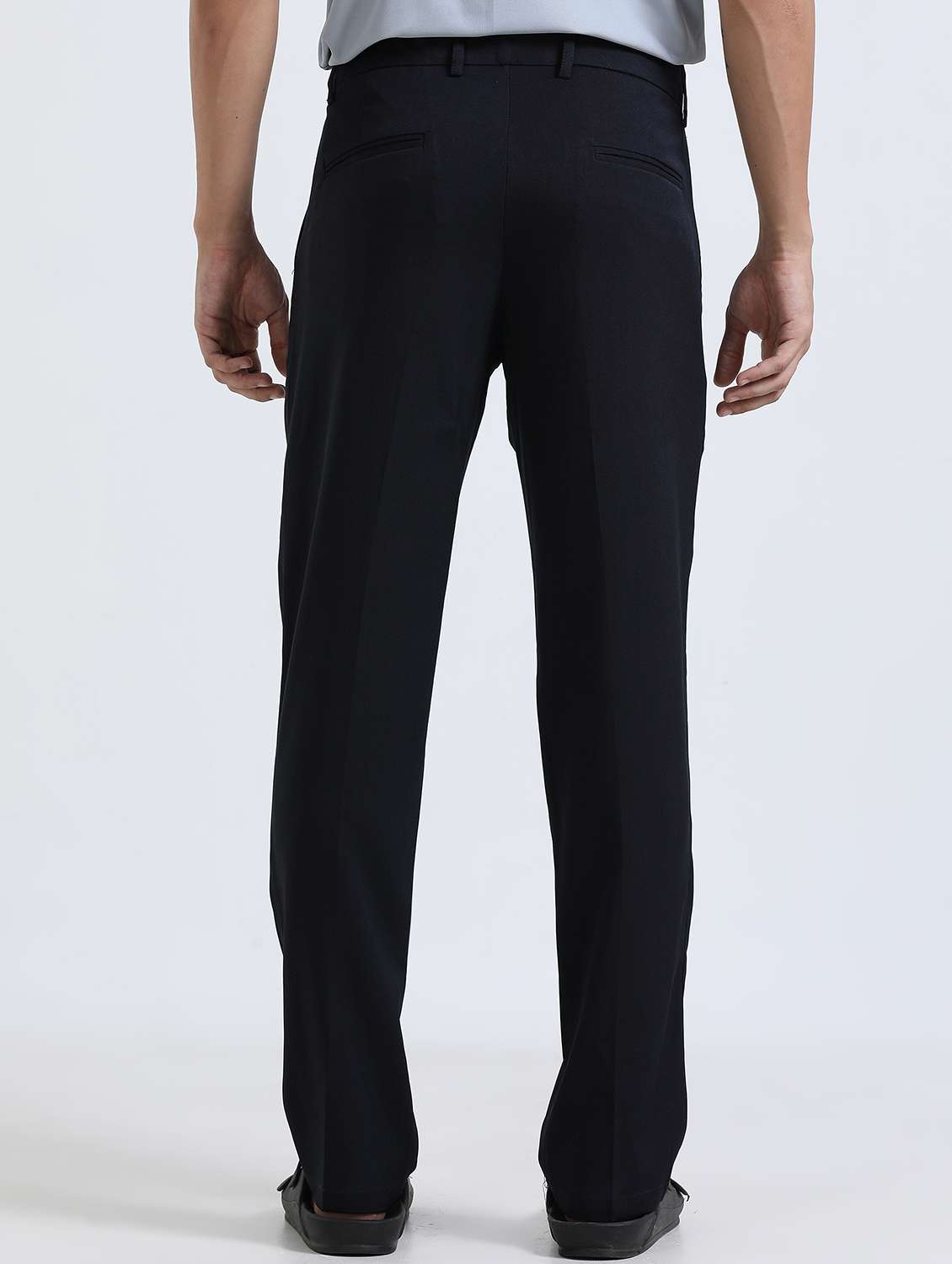 men solid mid rise straight fit chinos - 22052384 - Standard Image - 2