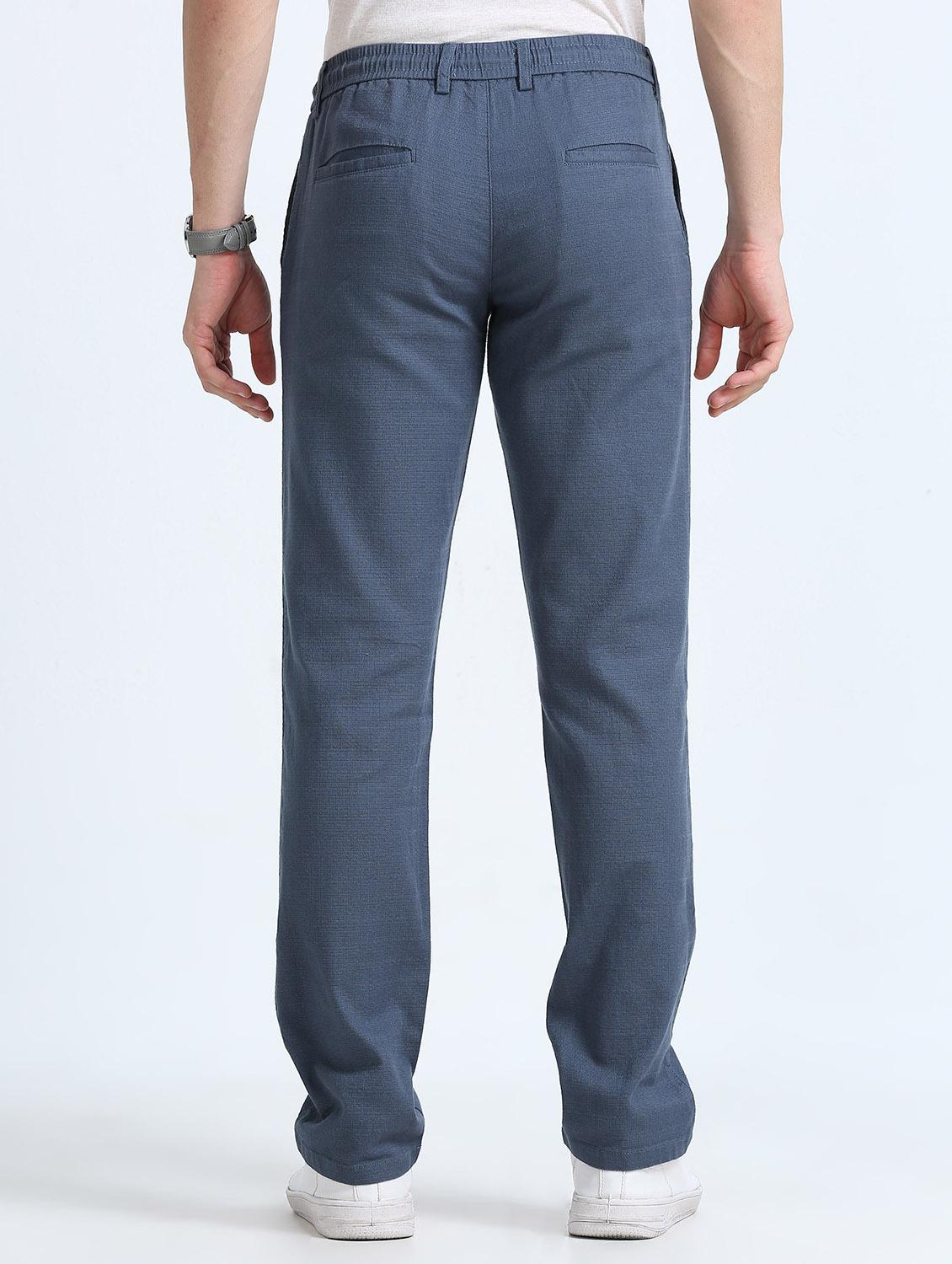 men solid mid rise straight fit chinos - 22052410 - Standard Image - 2